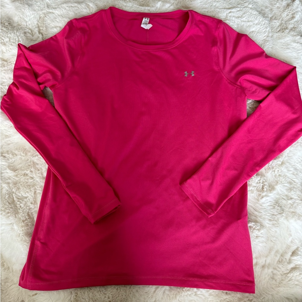 Pink Under Armor athletic top